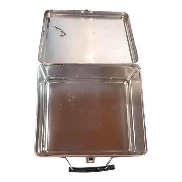 Vintage Detroit Red Wings NHL Metal Lunchbox Handle Distressed Collectible READ - Picture 5 of 16